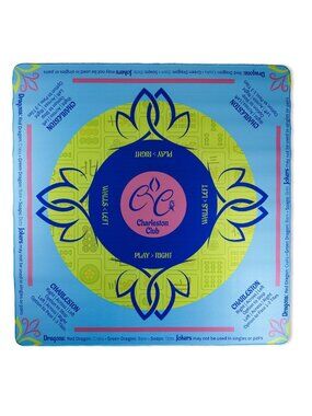 Mah Jongg Mat Table Cover - Charleston Club Rules - Navy